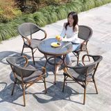  Bàn Tròn Nhôm Giả Mây Ngoài Trời DPBV10B 