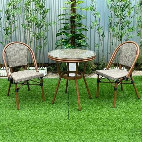Bàn tròn nhôm đúc sơn tĩnh điện sân vườn, bền đẹp, chống gỉ sét