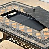  Bàn Chữ Nhật Nhôm Đúc Ngoài Trời Mặt Đá Có Bếp Nướng DPBV14B 