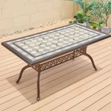  Bộ Bàn Ghế Ngoài Trời Nhôm Đúc Mặt Đá DPBV15A+DPAV3 