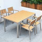  Bàn Chữ Nhật Ngoài Trời Khung Nhôm Nan Polywood DPBV20C 