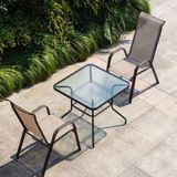  Bàn Ngoài Trời Khung Thép Mặt Kính Cường Lực DPBV27A 