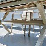  Bàn Chữ Nhật Xám Mở Rộng Ngoài Trời Khung Nhôm Nan Polywood HPI44 