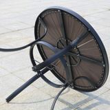  Bộ Bàn Tròn Nâu Ngoài Trời Khung Nhôm HPD7 + HPG1 