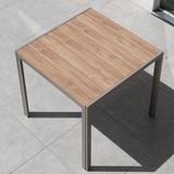  Bàn Vuông Xám Ngoài Trời Khung Nhôm Nan Polywood DPBV20C2 