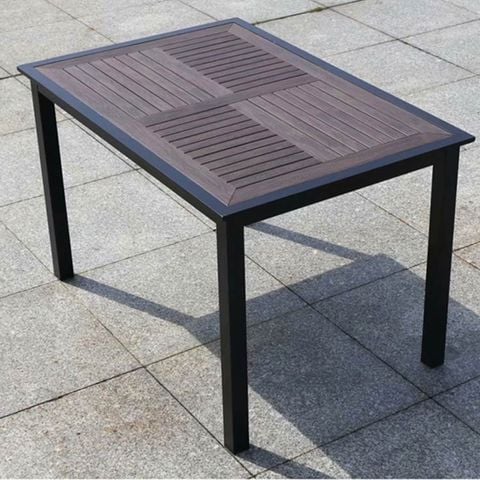 Bàn Polywood chữ nhật ngoài trời, thiết kế sang trọng, bền bỉ