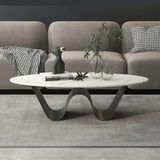  Bàn Trà Mặt Đá ACBT01 - Bàn Trà Chân Sắt Sơn Tĩnh Điện Hiện Đại 