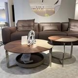  Bàn Trà Đôi ADBT2 - Thiết Kế Sang Trọng Với Veneer Vân Óc Chó 