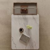  Bàn Trà Đôi AKL138- Bàn Trà Mặt Đá Ceramic Hiện Đại 