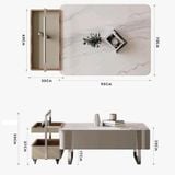  Bàn Trà Đôi AKL138- Bàn Trà Mặt Đá Ceramic Hiện Đại 