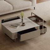  Bàn Trà Đôi AKL138- Bàn Trà Mặt Đá Ceramic Hiện Đại 