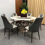  Bàn Ăn Tròn Xoay 2 Mặt Đá Pandora 