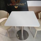  Bàn Vuông Chân Trụ Inox DPB25 