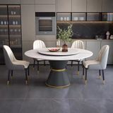  Bàn ăn tròn xoay 2 mặt đá Keisha 