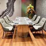  Bàn Ăn Inox Tráng Gương Mặt Đá Milenium – Sang Trọng, Hiện Đại, Bền Bỉ 