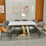  Bộ Bàn Ăn Mặt Đá Zigzac + Ghế Minotti 