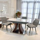  Bộ Bàn Ăn Thông Minh Mặt Đá Lazio + Ghế Camila 