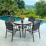  Bộ Bàn Ghế Sân Vườn BN05 + GN05 - Thiết Kế Sang Trọng, Bền Bỉ Cho Không Gian Ngoài Trời 