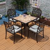  Bộ Bàn Ghế Vuông Ngoài Trời Nhôm Đúc DPBV18 + DPAV4A 