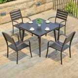  Bộ Bàn Ghế Vuông Ngoài Trời Nhôm Đúc HPBN45 + K1 