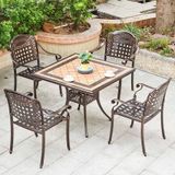  Bàn Vuông Mặt Đá Nhôm Đúc Ngoài Trời DPBV18 