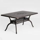  Bộ Bàn Chữ Nhật Nhôm Đúc Ngoài Trời BN04CN + DPAV4 