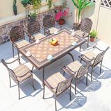  Bộ Bàn Ghế Nhôm Đúc Mặt Đá Sân Vườn DPBV14 + DPAV4 