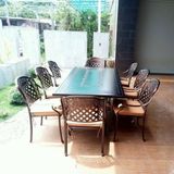  Bộ Bàn Chữ Nhật Nhôm Đúc Ngoài Trời DPBV14C + DPAV4 