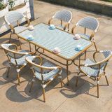  Bộ Bàn Ghế Chữ Nhật Ngoài Trời Giả Mây DPBV12 + DPAV05 