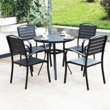  Bộ Bàn Tròn Đen Ngoài Trời DPBV20 + HPG6 