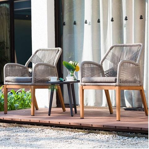 Bộ sofa ngoài trời đan dây rope, thiết kế hiện đại, bền bỉ