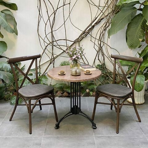 Bộ bàn 2 ghế Textilene ngoài trời, hoàn hảo cho không gian thư giãn