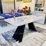  Bộ Bàn Ăn Mặt Đá Lana + Ghế Royal – Sang Trọng & Tinh Tế 