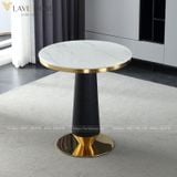  Bàn Tròn Khung Inox Mạ Vàng Chân Đen DPBD2 