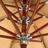  Dù Đỉnh Nhọn Nhôm 8 Kèo Sơn Vân Gỗ LHOD09 – Đẳng Cấp Sang Trọng, Bền Bỉ Ngoài Trời 