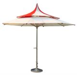  Dù Đỉnh Nhọn 2 Tầng Nhôm Anod Màu Bạc LHOD10 – Sang Trọng, Bền Bỉ Cho Không Gian Ngoài Trời 