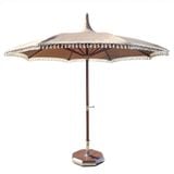  Dù Đỉnh Nhọn Nhôm 8 Kèo Sơn Vân Gỗ LHOD09 – Đẳng Cấp Sang Trọng, Bền Bỉ Ngoài Trời 