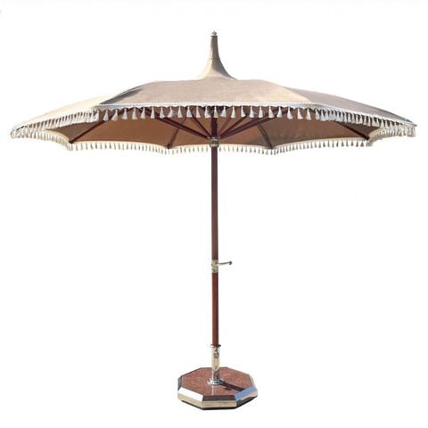 Ô tròn chính tâm che nắng mưa, đế bê tông đá mài sang trọng