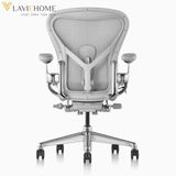  Ghế Công Thái Học Herman Miller Aeron Khung Nhôm Chân Nhôm 