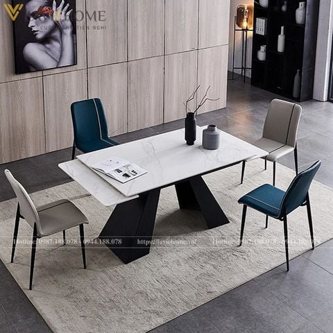  Bộ Bàn Ăn Mặt Đá Hercules + Ghế Zena 