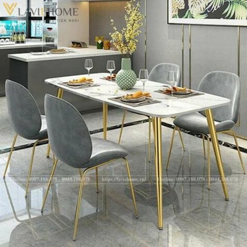 bàn ăn chân vàng