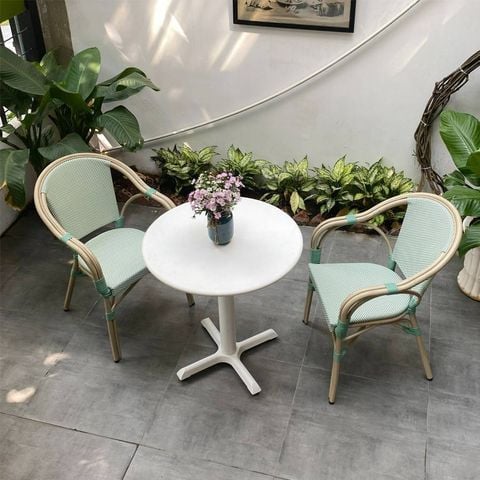 Bộ bàn ghế Textilene, phù hợp nhà hàng, resort, quán cafe