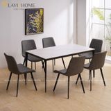  Bộ Bàn Ăn Mặt Đá Gary + Ghế Nelson 