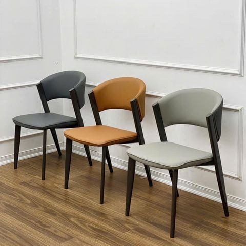 Ghế ăn bọc da cao cấp chân sắt sơn tĩnh điện