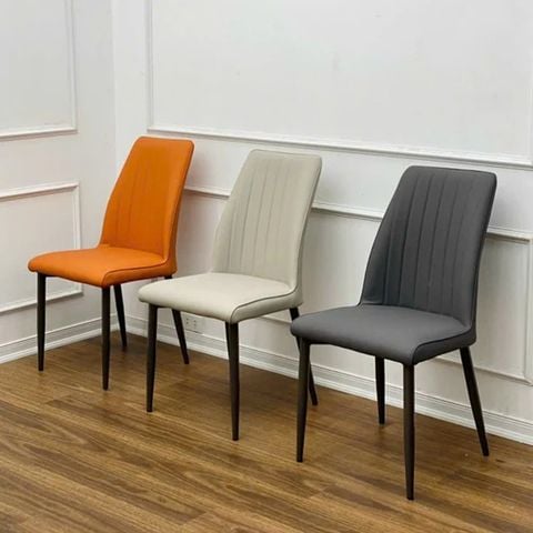Ghế da phòng ăn phối khung kim loại bền chắc