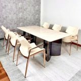  Ghế Ăn Modern Chic Chân Inox Mạ Vàng 