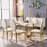  Ghế Ăn Inox Mạ Vàng Luxury 