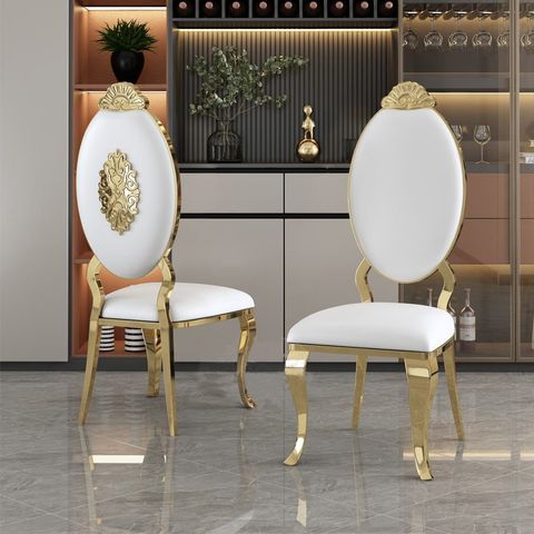 Ghế ăn tân cổ điển bọc da sang trọng