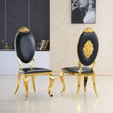  Ghế Ăn Inox Mạ Vàng Kingdom 