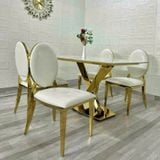  Ghế Ăn Inox Mạ Vàng Luxury 